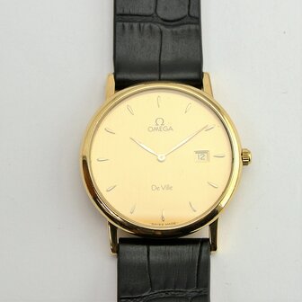 Omega De Ville 18k yellow gold case ref 196.2379