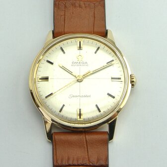 Omega Seamaster 14k yellow gold case ref 165.001