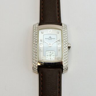 Baume &amp; Mercier Hampton Milleis 18k white gold case Diamonds ref 65335