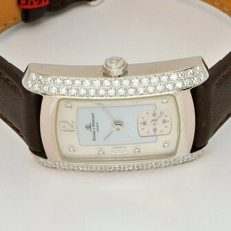 Baume &amp; Mercier Hampton Milleis 18k white gold case Diamonds ref 65335