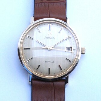 Omega De Ville Automatic 14k gold case ref 166.033