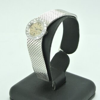 Omega Asymmetric Diamond 18k white gold watch ref 7197