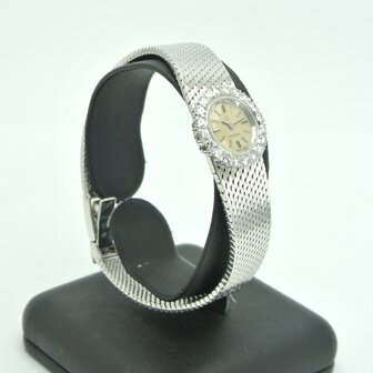 Omega Asymmetric Diamond 18k white gold watch ref 7197