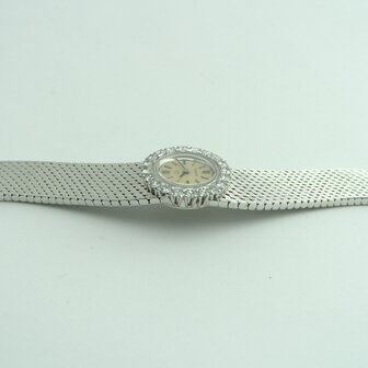 Omega Asymmetric Diamond 18k white gold watch ref 7197