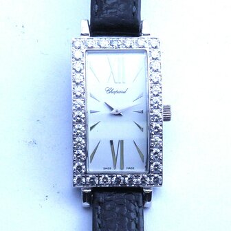 Chopard 18k white gold case with diamonds ref 13/6973-20