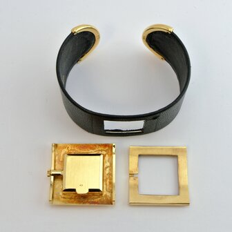 LUC Chopard 18k gold clipband watch