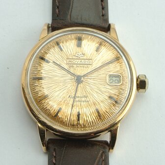 Movado Kingmatic Automatic 18k gold case and dial ref R5231