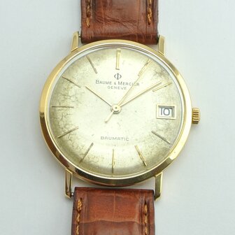 Baume &amp; Mercier Baumatic 18k gold case ref 35048.2