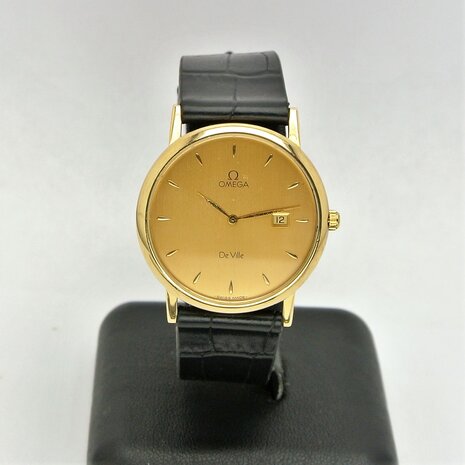 Omega De Ville 18k yellow gold case ref 196.2379