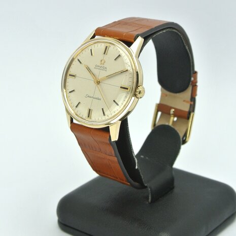 Omega Seamaster 14k yellow gold case ref 165.001