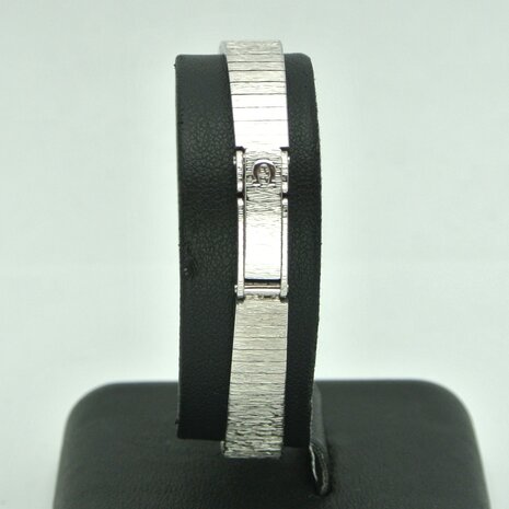 Omega 18k white gold watch with diamonds ref 8055