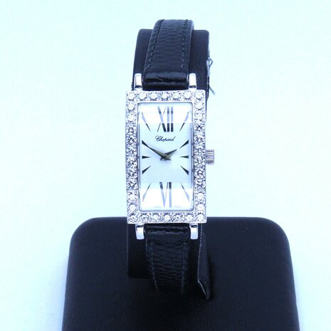 Chopard 18k white gold case with diamonds ref 13/6973-20