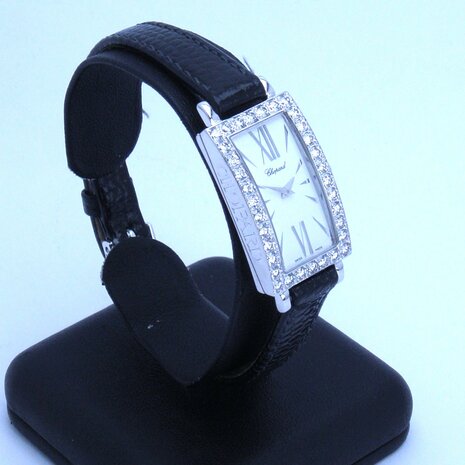 Chopard 18k white gold case with diamonds ref 13/6973-20