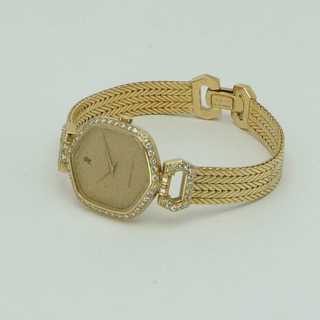 Audemars Piguet 18k yellow gold diamond watch ref 351