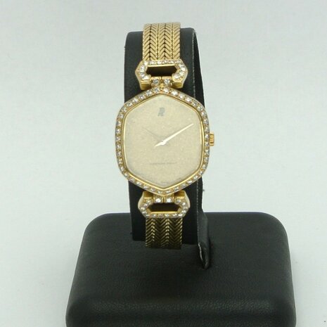 Audemars Piguet 18k yellow gold diamond watch ref 351