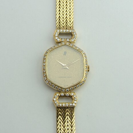 Audemars Piguet 18k yellow gold diamond watch ref 351