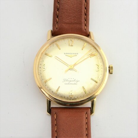 Longines Flagship 9k gold case automatic