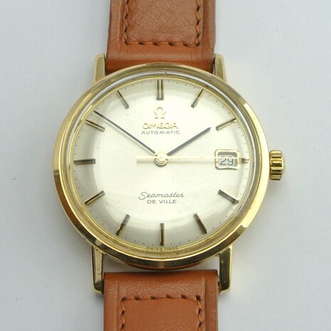 Omega Seamaster DeVille 18k gold case ref 166.020