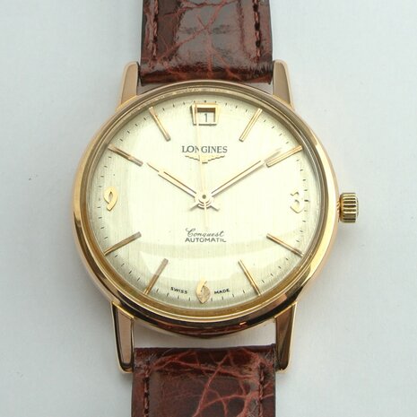 Longines Conquest Automatic 18k rose gold case ref 9025 4