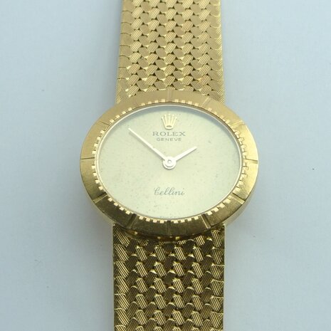 Rolex Cellini 18k yellow gold champagne dial ref 4081